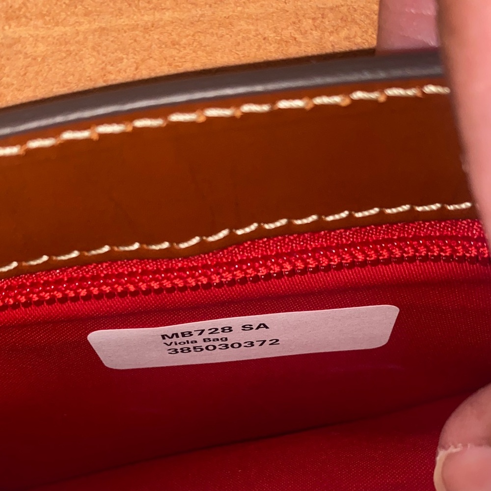 Dooney & Bourke Tan Leather Satchel with Gold Accents - Picture 7 of 9